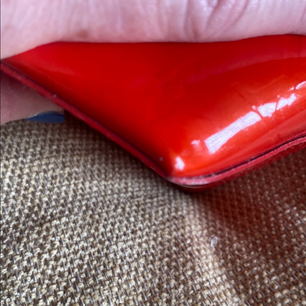 Louis Vuitton Red and Brown Patent Leather Tote - Picture 9 of 15
